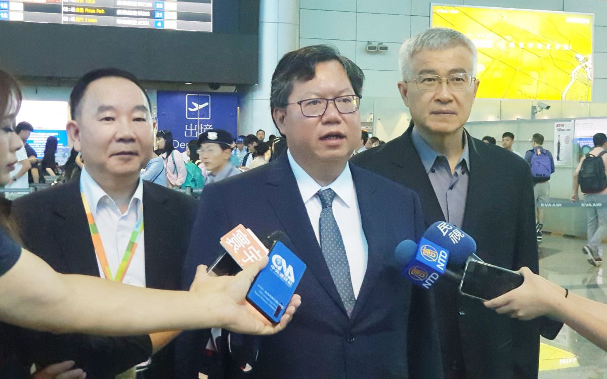 ▲鄭文燦表示此次訪日不會幫總統蔡英文傳達訊息給日方，並強調這次是單純的城市交流與出訪。（圖／桃園市政府提供）