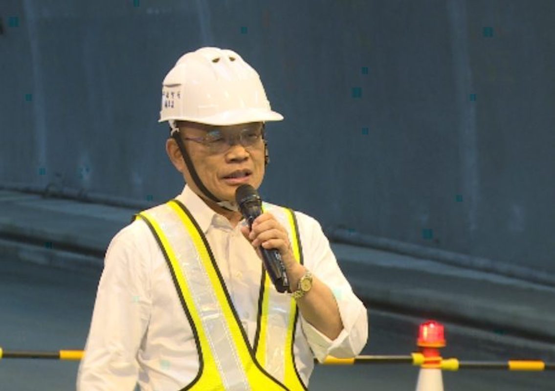 ▲行政院長蘇貞昌視察蘇花改工程，除肯定工程進度外，也反駁通車為選舉考量。（圖／記者鄭志宏攝）