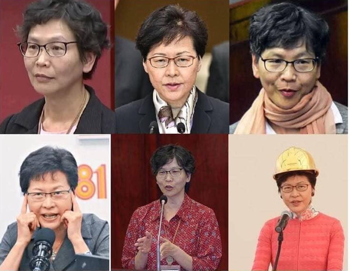 網路流傳「猜猜誰是林鄭月娥、誰是蔡壁如」圖片。( 圖 / 翻攝網路 )