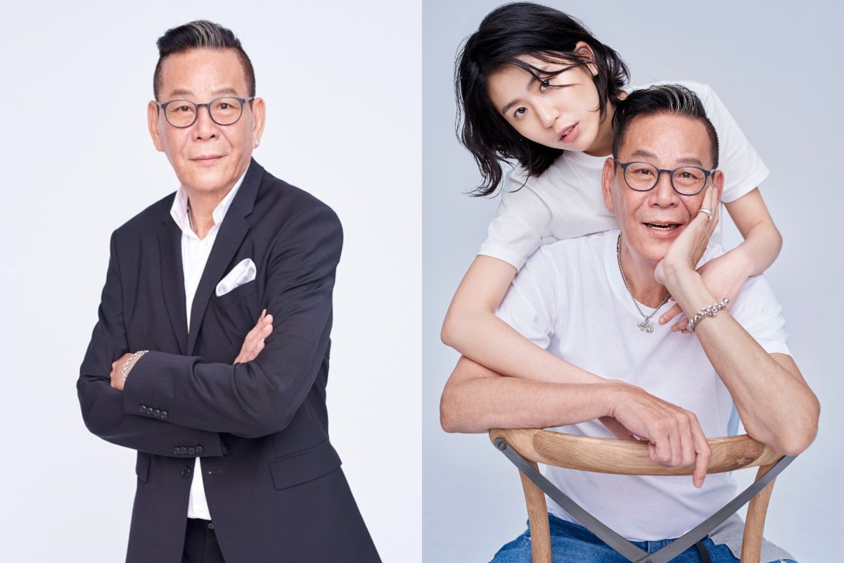 ▲龍劭華（左、右圖前）帶著女兒陳璇進演藝圈。（圖 / 寶麗來國際娛樂提供）