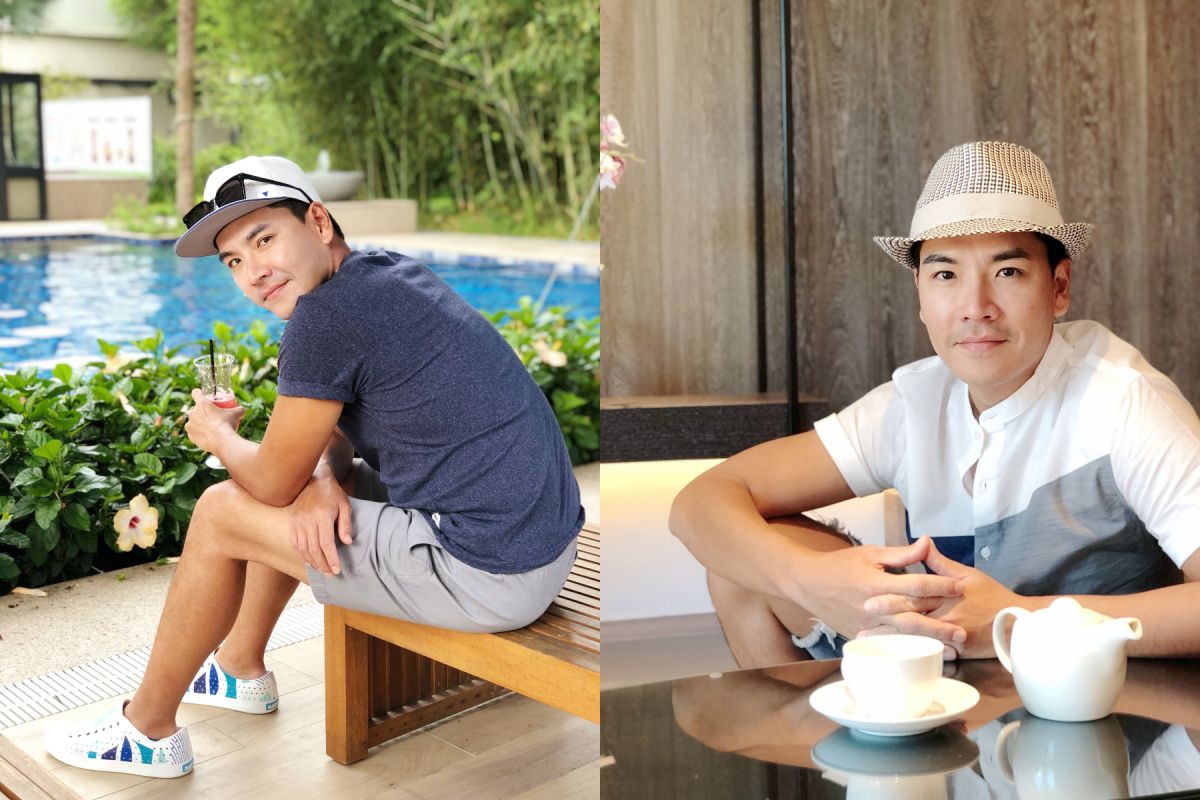 ▲王傳一帶一家人度假中。（圖 /花蓮秧悅千禧度假酒店提供）