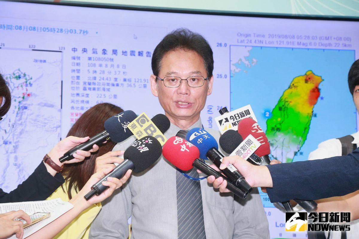 ▲地震測報中心主任陳國昌表示，不排除未來有更大地震。（圖／記者葉政勳攝，2019.08.08）