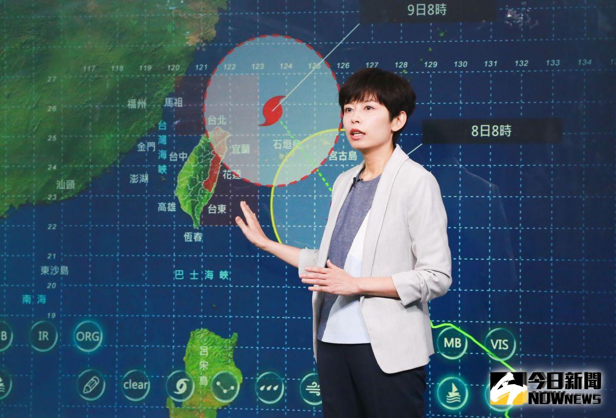 ▲中央氣象局針對利奇馬颱風發布陸上警報。（圖／記者葉政勳攝 , 2019.08.08）