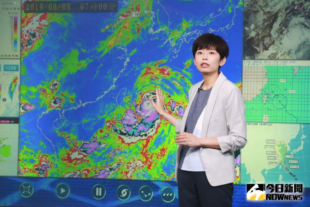 ▲中央氣象局針對利奇馬颱風發布陸上警報。（圖／記者葉政勳攝 , 2019.08.08）