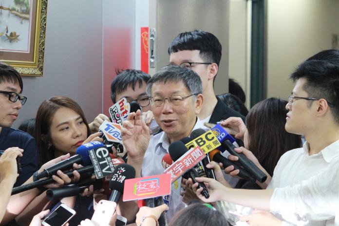 ▲台北市長柯文哲接受媒體訪問。（圖／丁上程攝, 2019.8.8）