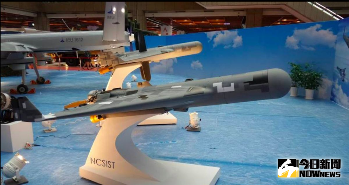 ▲2017年台北國際航太暨國防工業展，首度展出「劍翔」反輻射無人機。（圖／記者呂炯昌攝）