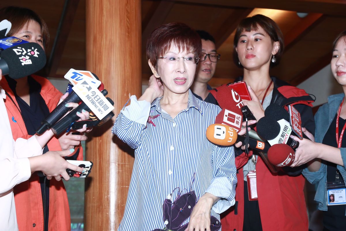 ▲前國民黨主席洪秀柱宣布參選台南市立委，帶頭衝國民黨艱困選區。（圖/ 記者葉政勳攝，2019.08.09）
