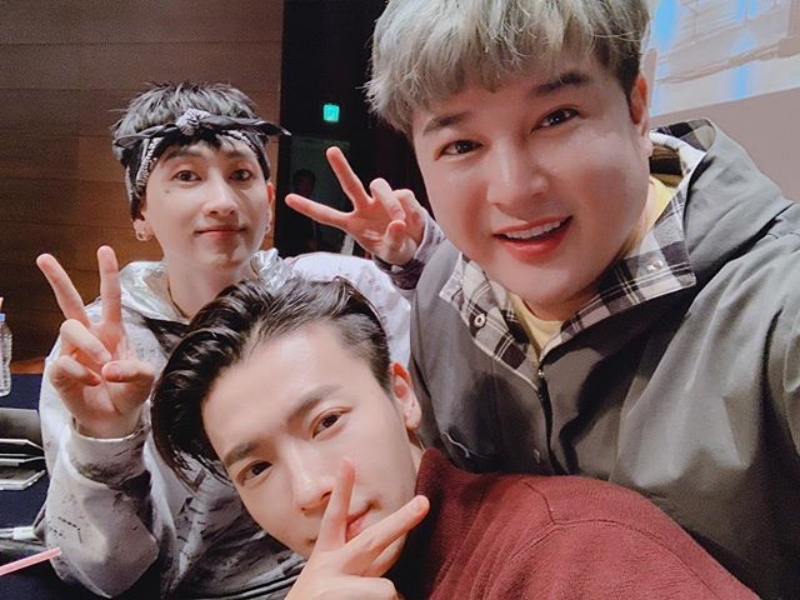 ▲神童（右）健康出問題，暫時停止工作。（圖／神童IG）