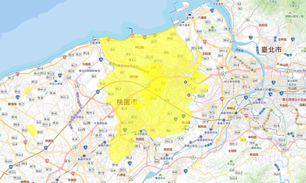 ▲為配合機場捷運A7站龜山地區供水計畫，辦理四合一施工，桃園市的桃園、八德、龜山、蘆竹等區，以及新北市林口全區和少部分泰山、五股區，明天上午8時起停水，時間從14至36小時不等，合計有9.8萬用戶受影響。（圖／翻攝台灣自來水公司網站）