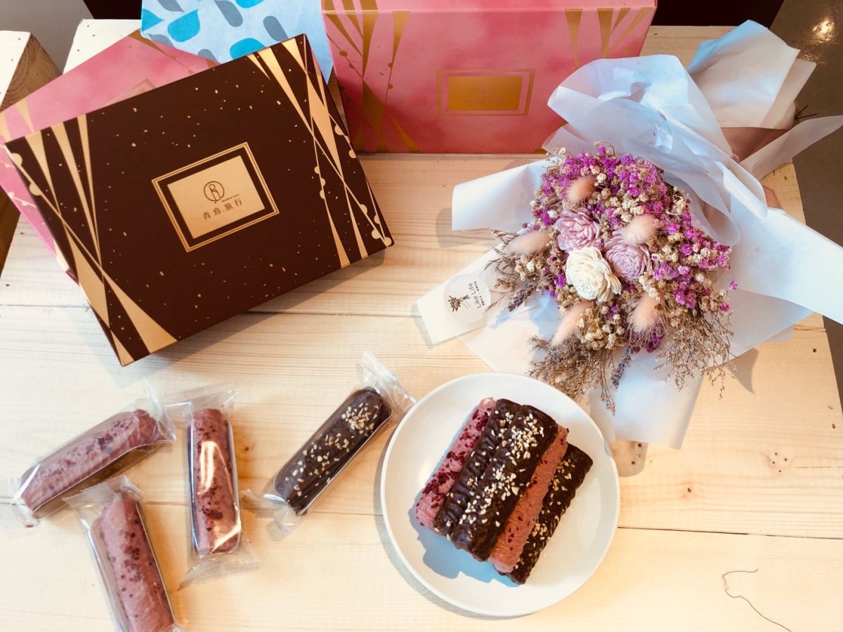 ▲外國旅客必朝聖   稀有紅寶石巧克力讓蛋捲晉升網紅圈。(圖/公關照片)
