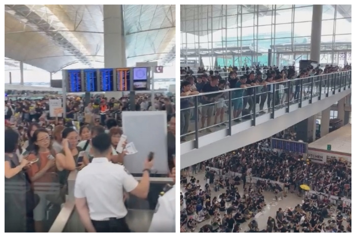 ▲一名從台灣前往香港洽公的網友康先生，晚間在臉書 PO 文分享自己原本得以順利登機，卻因為上個廁所耽誤了一點時間，硬生生被擋在登機門外，回不了台灣而滯留香港的遭遇。（圖／截自 Calven Kang 臉書影片／Calven Kang 授權使用）