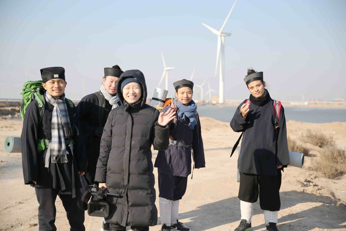 ▲《少年問道》導演朱昱（前）期待來台。（圖／海鵬）
