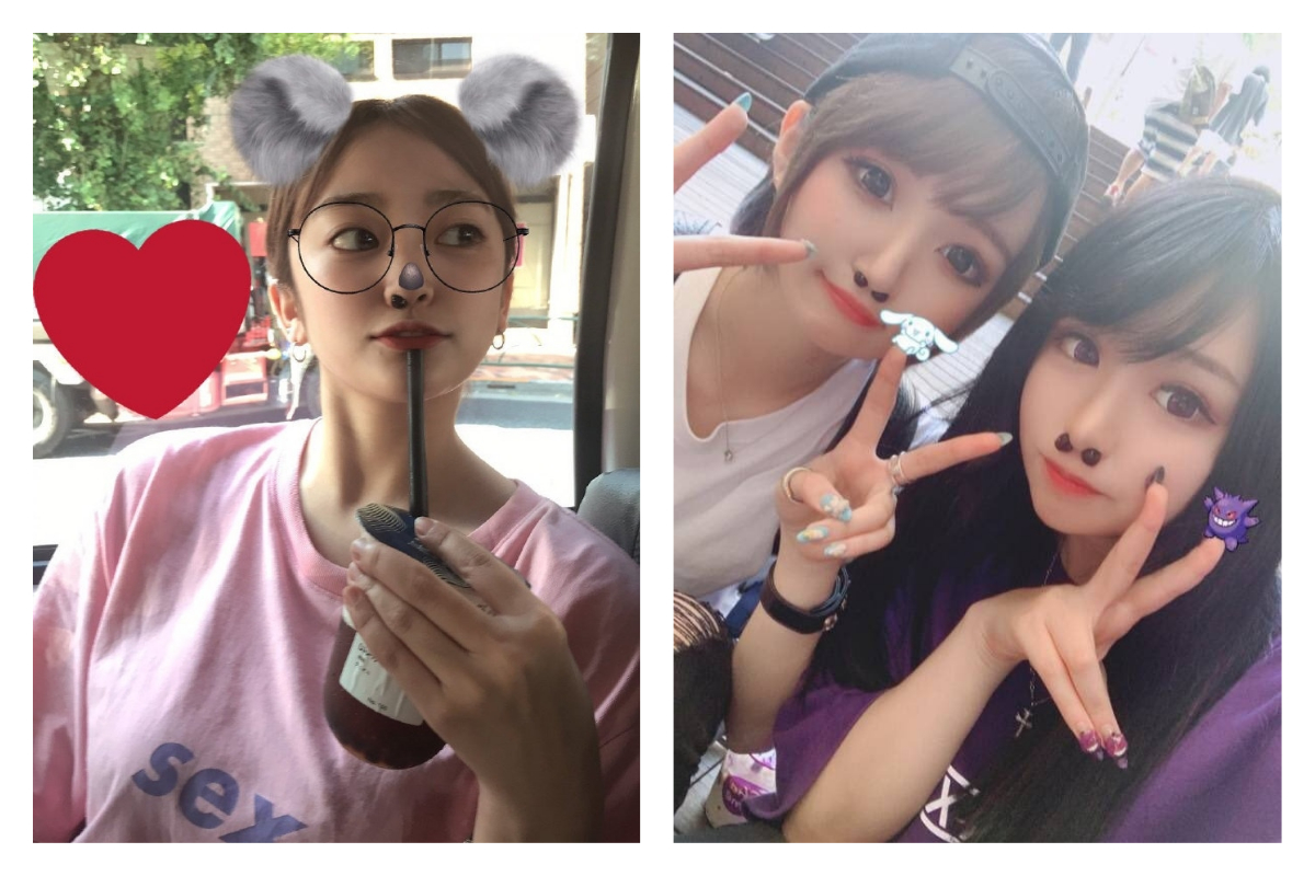 ▲日本網友掀起一股「鼻孔塞珍珠」的拍照風潮，讓人看得嘖嘖稱奇。（圖／翻攝自小野妹子學吐槽的微博）