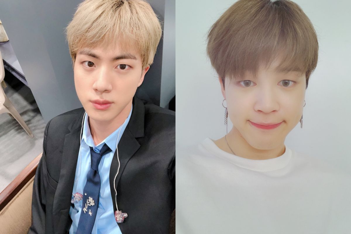 ▲JIN揪JIMIN向房時爀建議演唱會加場。（圖／BTS Twitter）