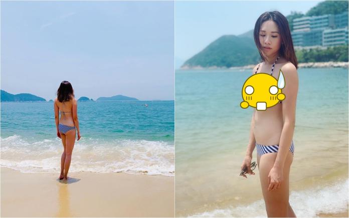 ▲ 2014 年奪下香港小姐的 29 歲女星邵珮詩日前上傳在海灘遊玩的超火辣比基尼照片，背影超美讓粉絲紛紛求正面。（圖／翻攝 IG　verbeeshiu ）