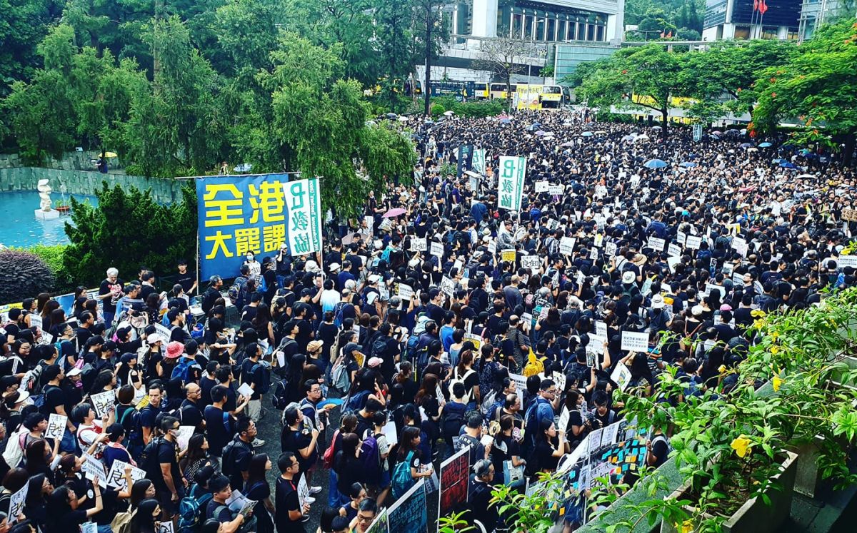 ▲香港反送中抗爭已經持續兩個多月。（圖／網友Kenny Chang提供）