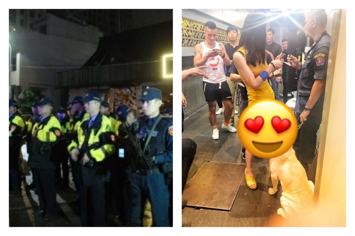 ▲警方為了防止毒品危害社會大眾，經常都會帶著緝毒犬出入一些「深色場所」，藉此發現毒品的藏匿之處。（圖／翻攝自警方和《 Thailand Police Story 》）