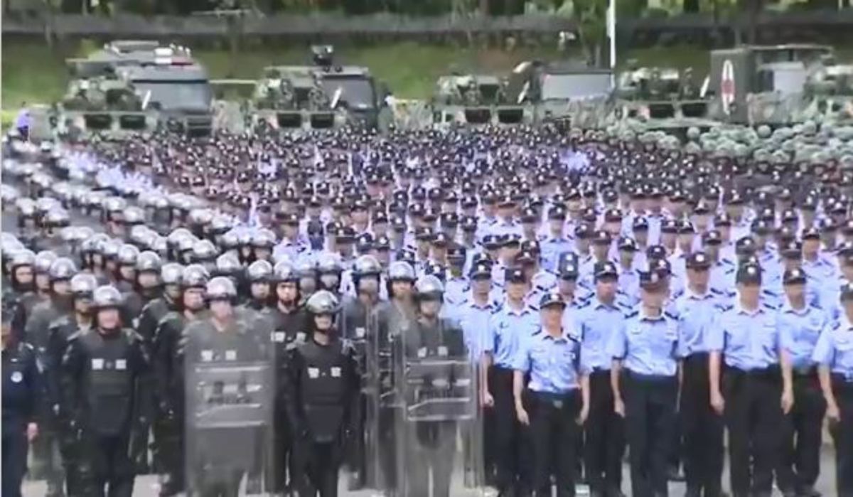 ▲武警深圳演練影片曝光。（圖／截自影片）