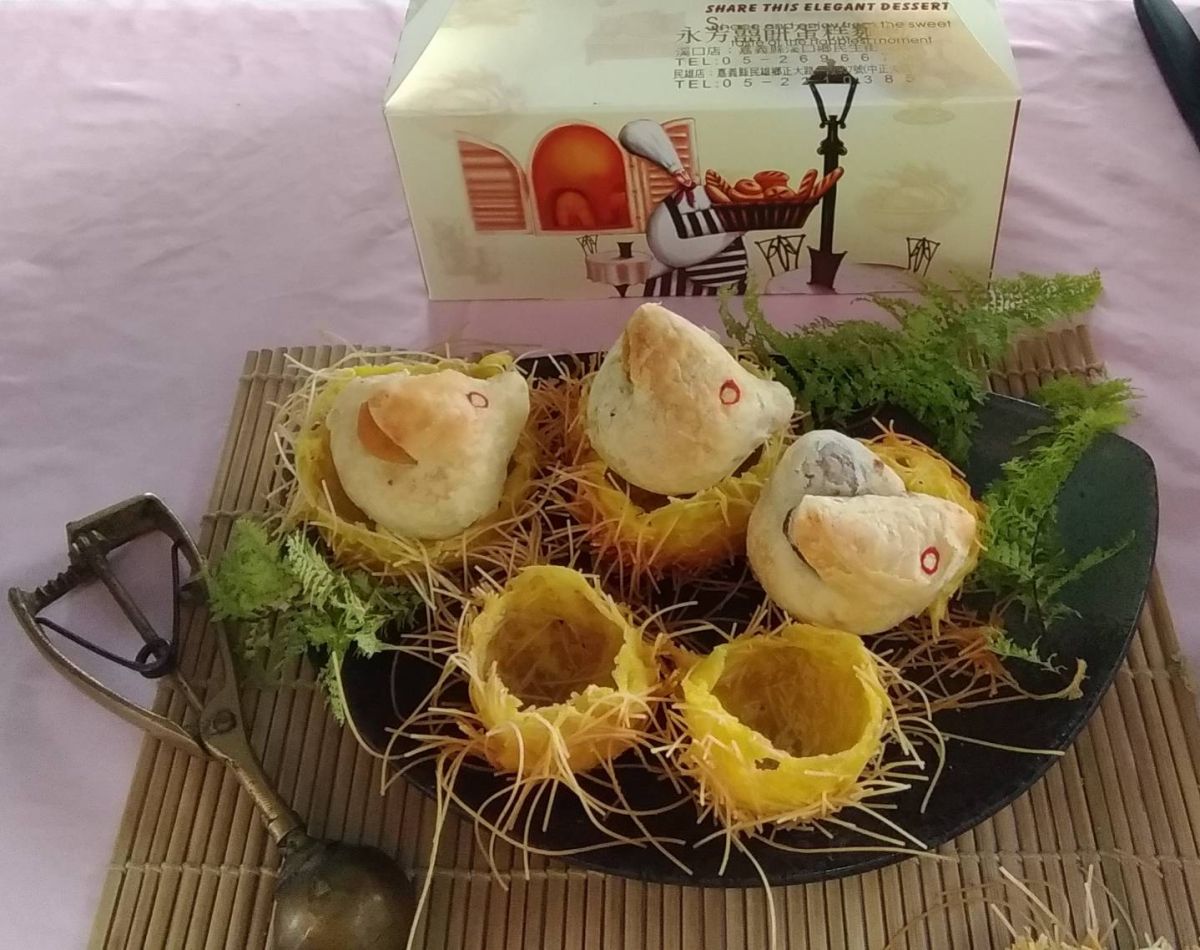 ▲溪口「鳥仔餅」可愛討喜又可口。（圖/記者邱嘉琪攝，2019.08.18）