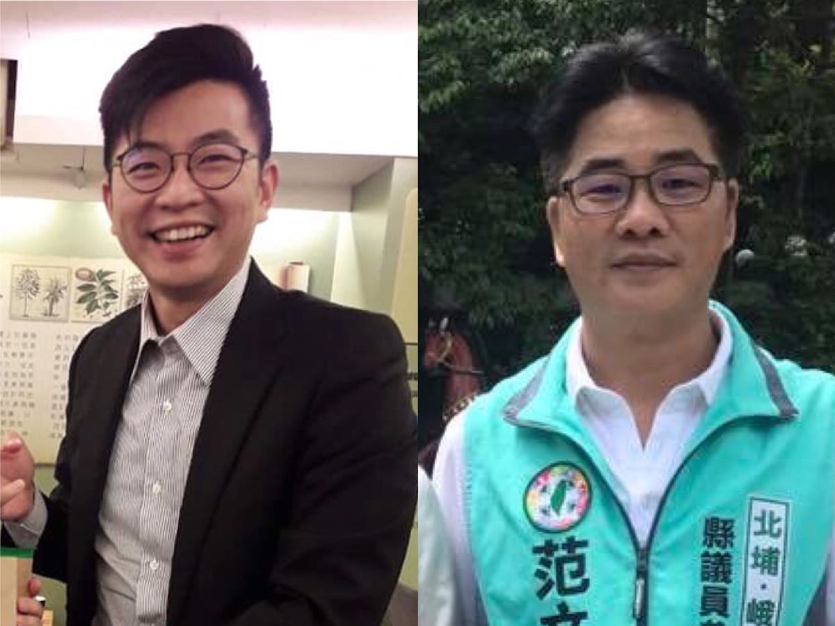 ▲民進黨新竹縣黨部主委彭瑞德建議黨中央徵召周江杰（左）、范文鴻（右）參選立委。（圖／翻攝自周江杰、范文鴻臉書）