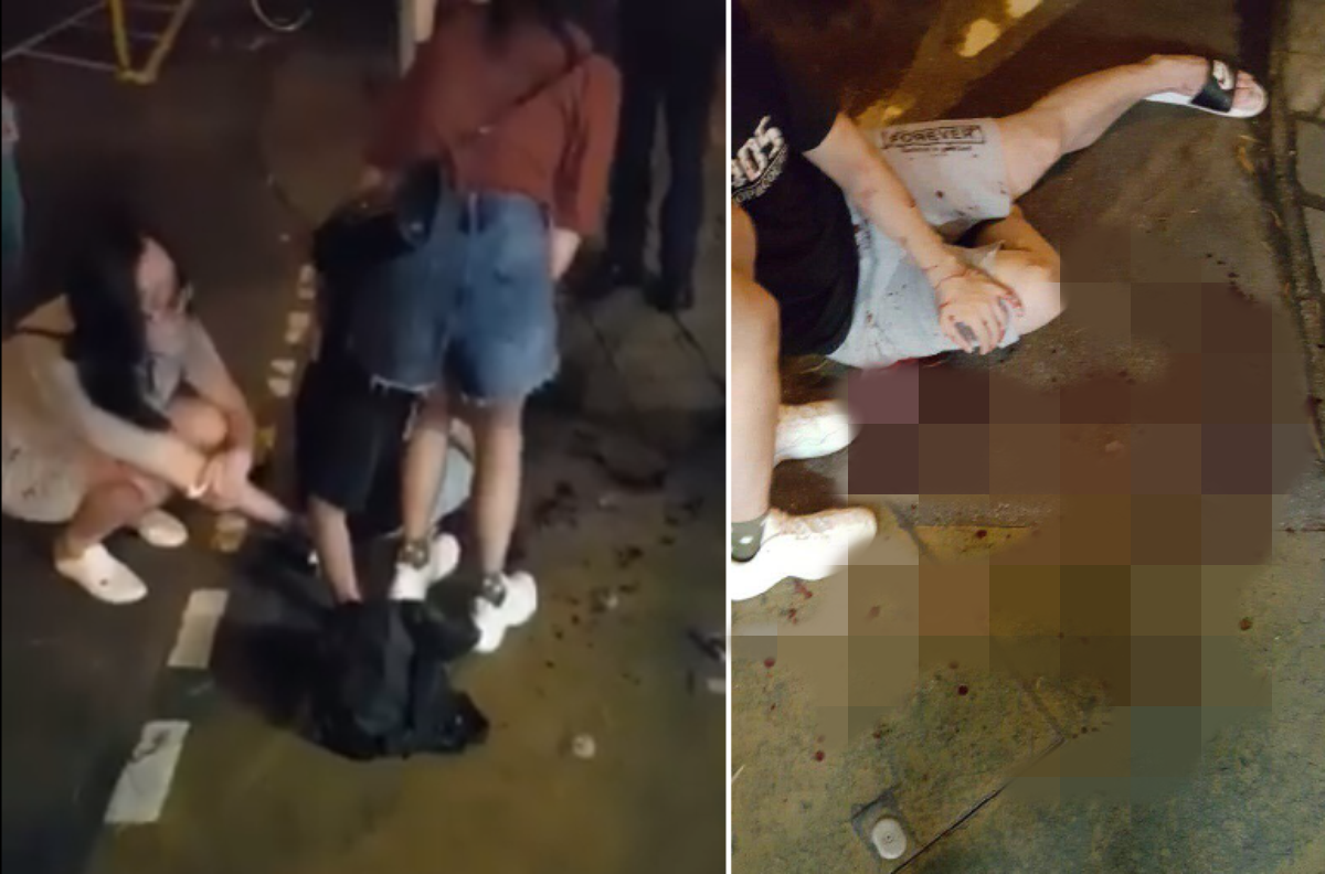 ▲香港將軍澳一處連儂牆隧道，20 日凌晨發生驚悚砍人案件。（圖／翻攝自立場新聞）