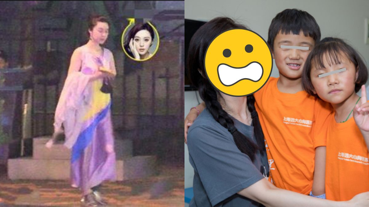 ▲范冰冰被拍到身形走樣（左圖），本人秀近照打臉。（圖／翻攝微博）