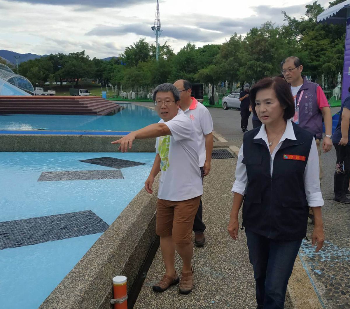 ▲宜蘭縣長林姿妙童玩節活動期間幾乎天天前往現場視察。（圖／宜蘭縣政府提供)