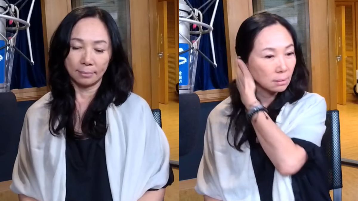 ▲李佳芬上電台節目面露疲態。（圖／翻攝YouTube）