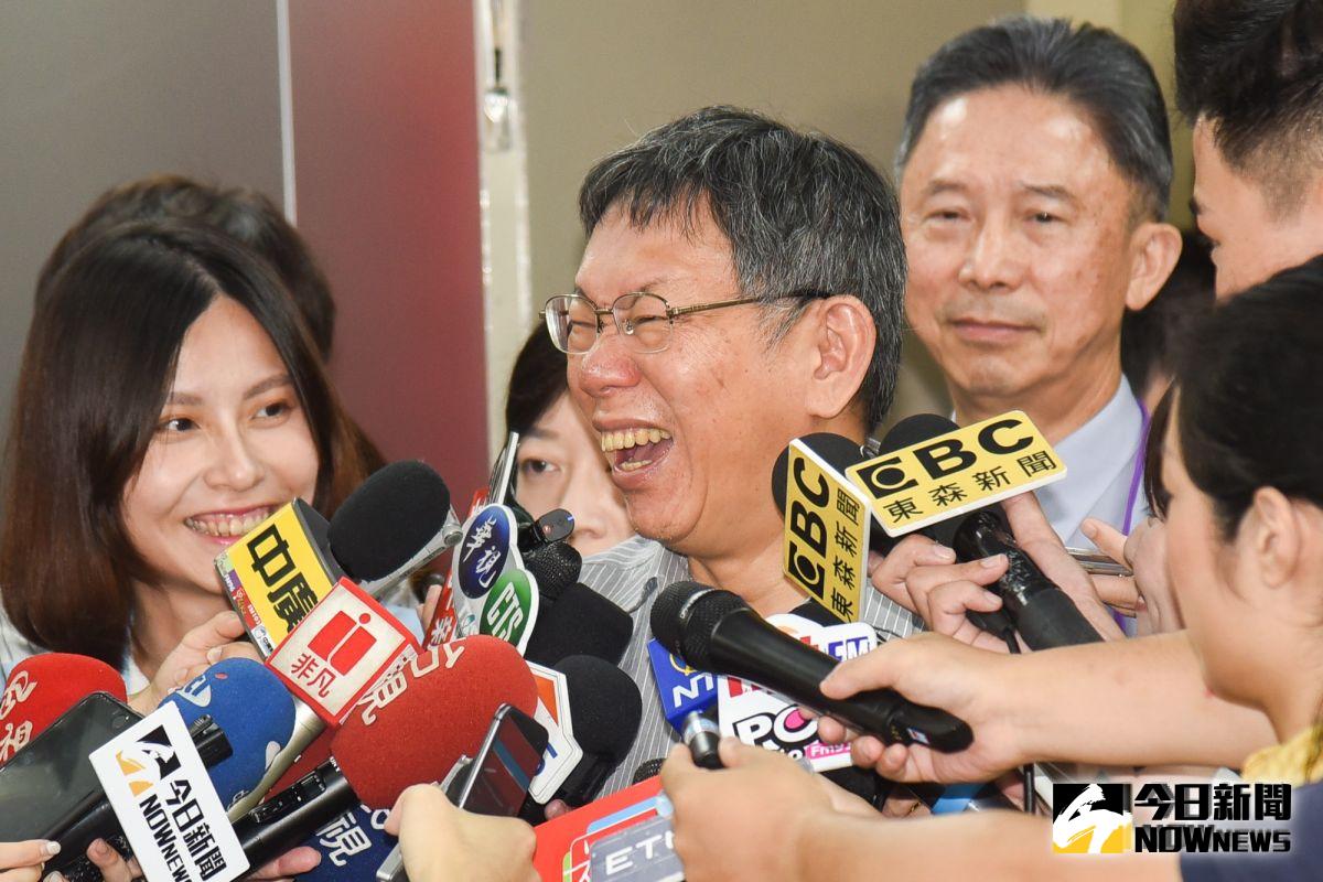 台北市長柯文哲今（22）日早上接受媒體聯訪。（圖／記者陳明安攝，2019.08.22）