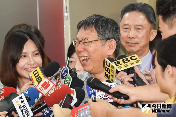 台北市長柯文哲今（22）日早上接受媒體聯訪。（圖／記者陳明安攝，2019.08.22）