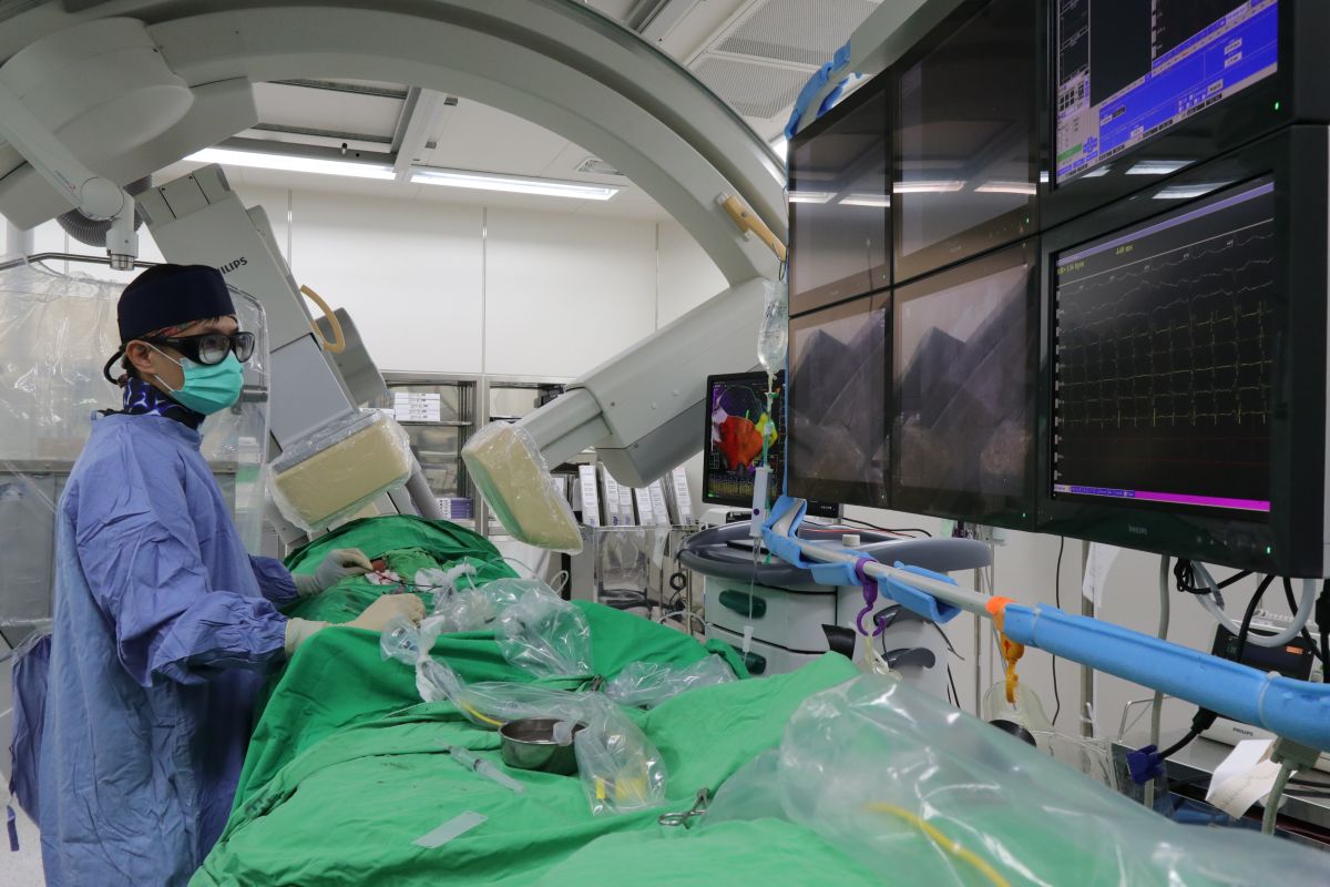 ▲患者以電燒手術改善心房撲動問題。（圖／亞大醫院提供）