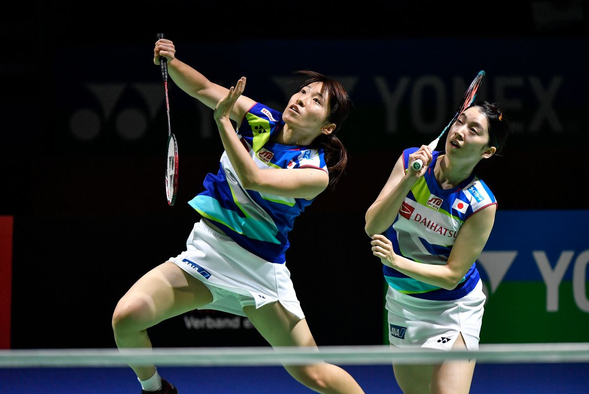 日本女雙米元小春/田中志穗。（圖／美聯社／達志影像）