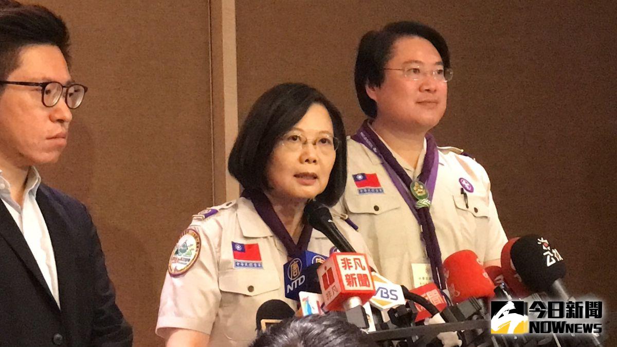 大法官日前解釋年金改革合憲一事，遭國民黨批是為德不卒，是蔡英文的御用大法官。對此，總統蔡英文25日表示，多數大法官都是馬政府時代任用。（圖／記者林人芳攝，2019,08,25)