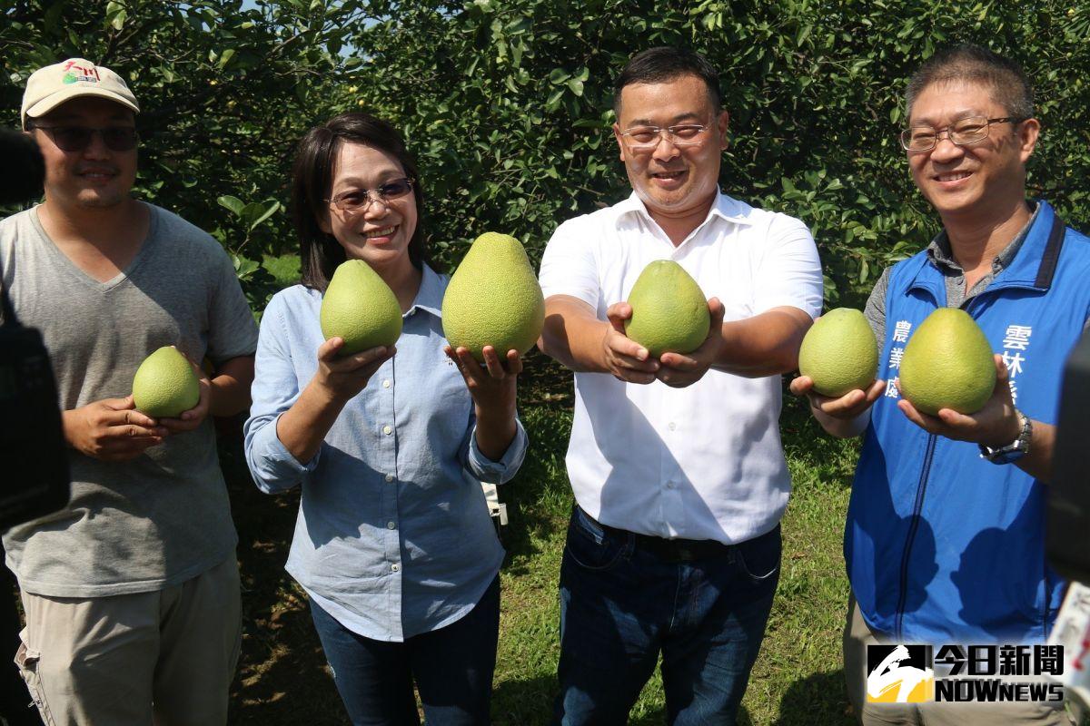 ▲左為青年果農鄭彥甫，右為雲林縣政府農業處農務科科長高建平。（圖／記者蘇榮泉攝，2019.08.26）