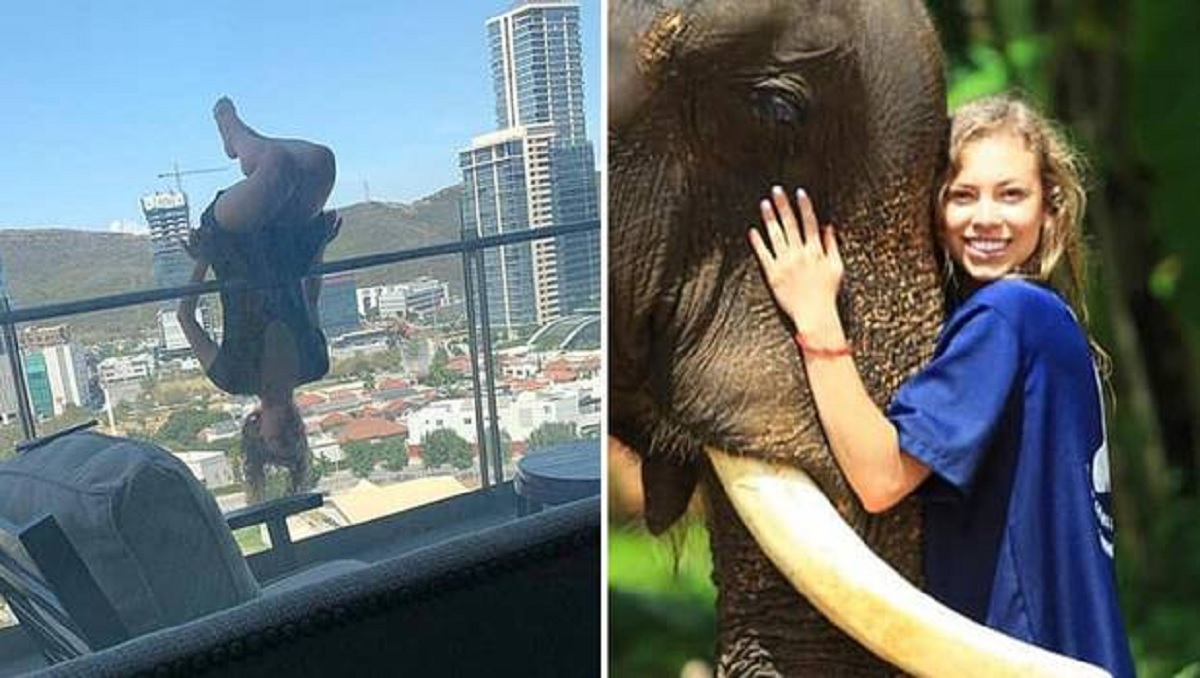 ▲瑜珈運動是現代年輕人非常喜歡的一個運動項目，但若是姿勢不對或環境危險，那可能就會造成無法挽回的悲劇。（圖／翻攝自推特）