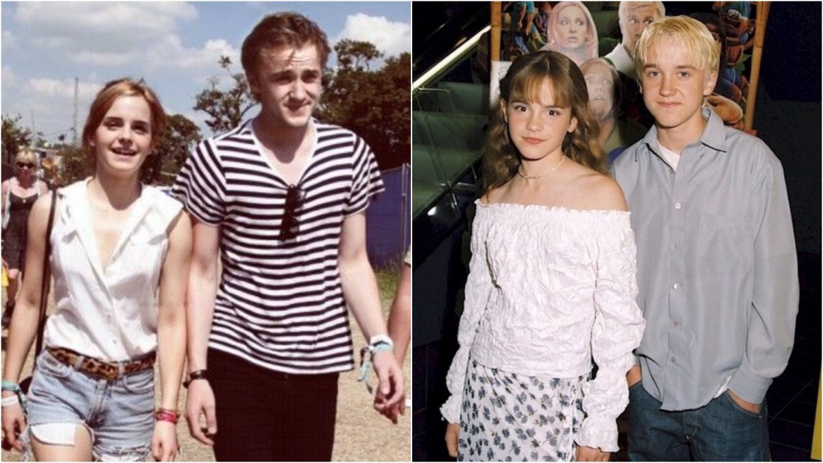 ▲艾瑪華森和湯姆費頓因《哈利波特》系列電影相識。（圖／取自Bomb01.com、Emma Watson Twitter）