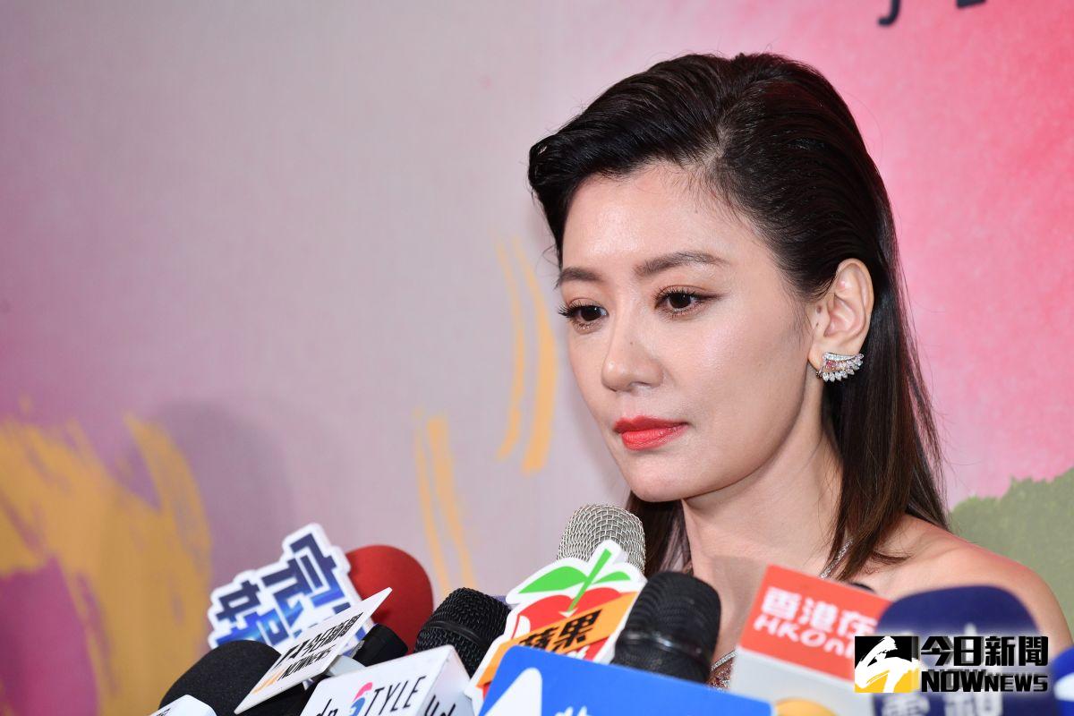 賈靜雯入圍第54屆電視金鐘獎女主角，表示很開心。（圖／記者林柏年攝 , 2019.8.28）