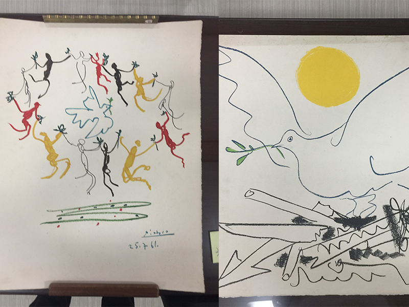 ▲國立歷史博物館今（29）日整理庫房藏品時卻意外發現名畫家畢卡索4張版畫原作。（圖／史博館提供 ）