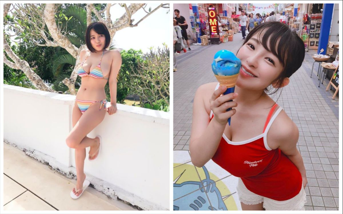 ▲寫真偶像天木純辣秀「邪惡視角」。（圖／翻攝IG）