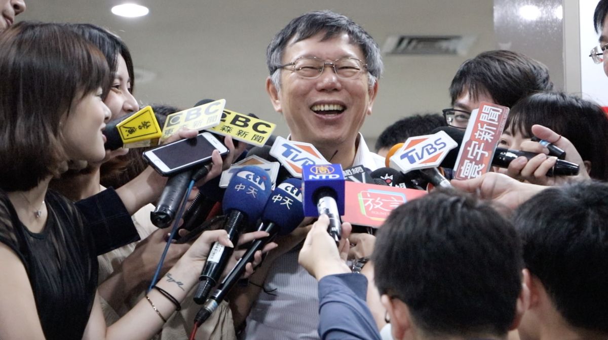 ▲柯文哲認為黃瀞瑩去跟簡舒培對戰「太浪費」。（圖／記者劉育辰攝 2019.08.30）