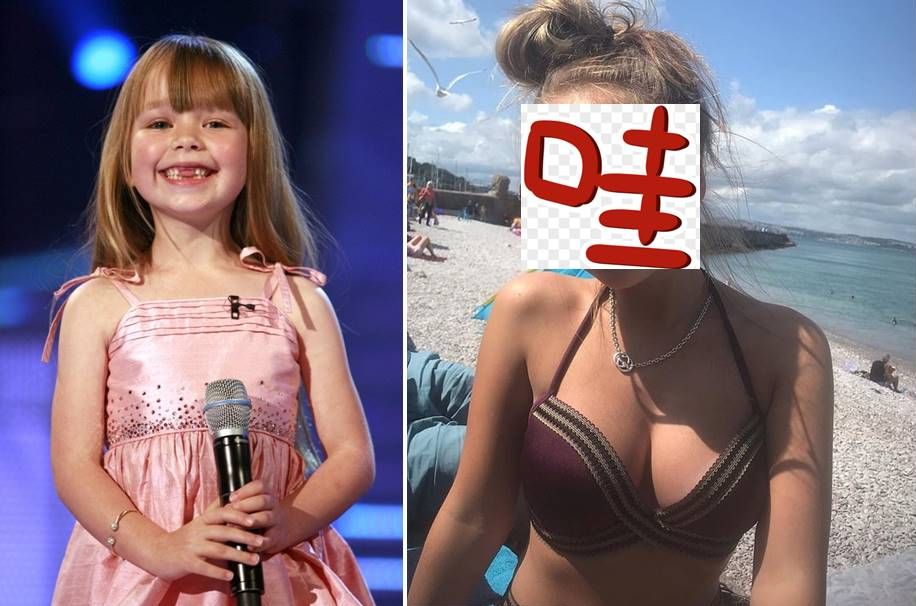 ▲「缺牙小康妮」女大十八變。（合成圖）