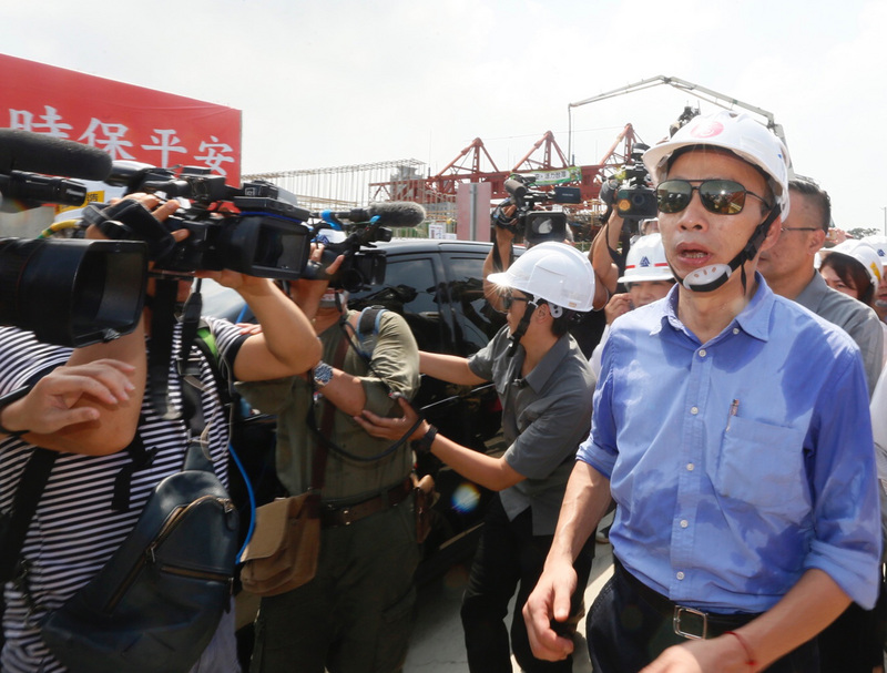 韓國瑜取消台中競選行程，留守高雄防颱。 (圖/Nownews資料照)