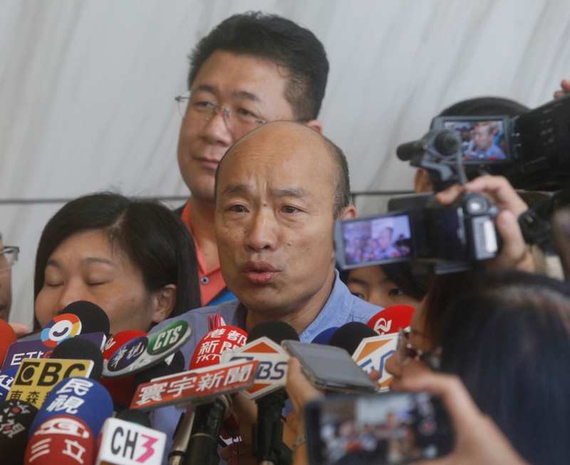 遭網友惡意傳假死訊，韓國瑜說，黑韓黑成這樣沒意思。 (圖/Nownews資料照)