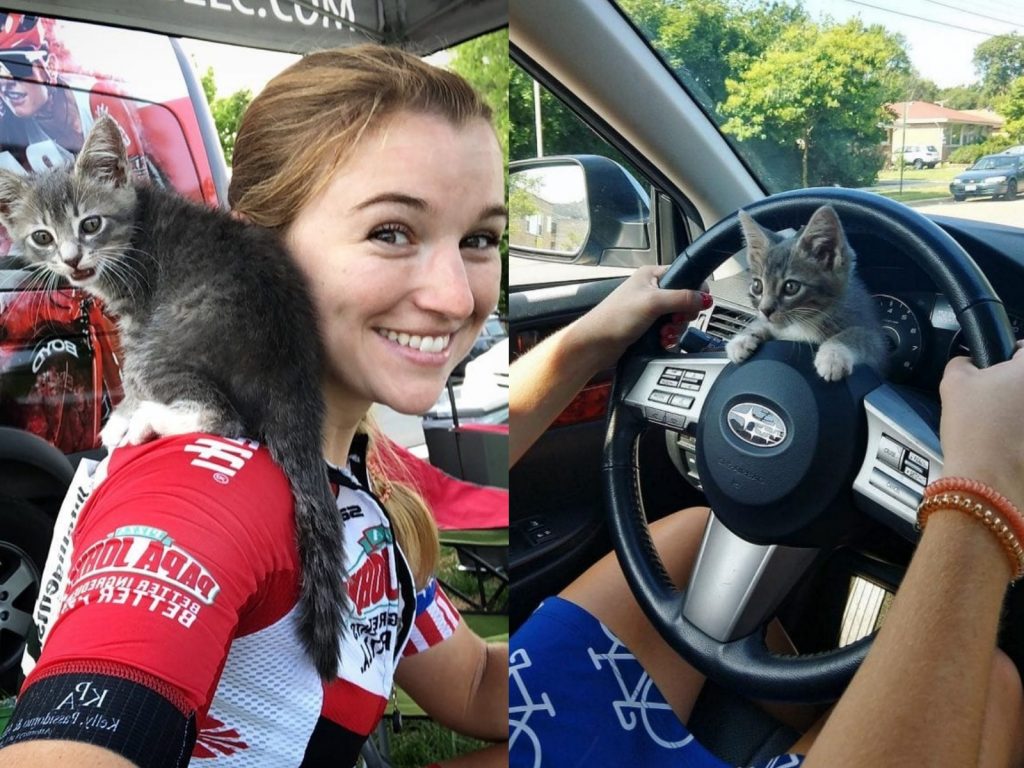 梅迪遜表示：「這次沒贏得比賽，但是順利贏回一隻小貓啦！」 (圖/IG@intelligentsiacup) 