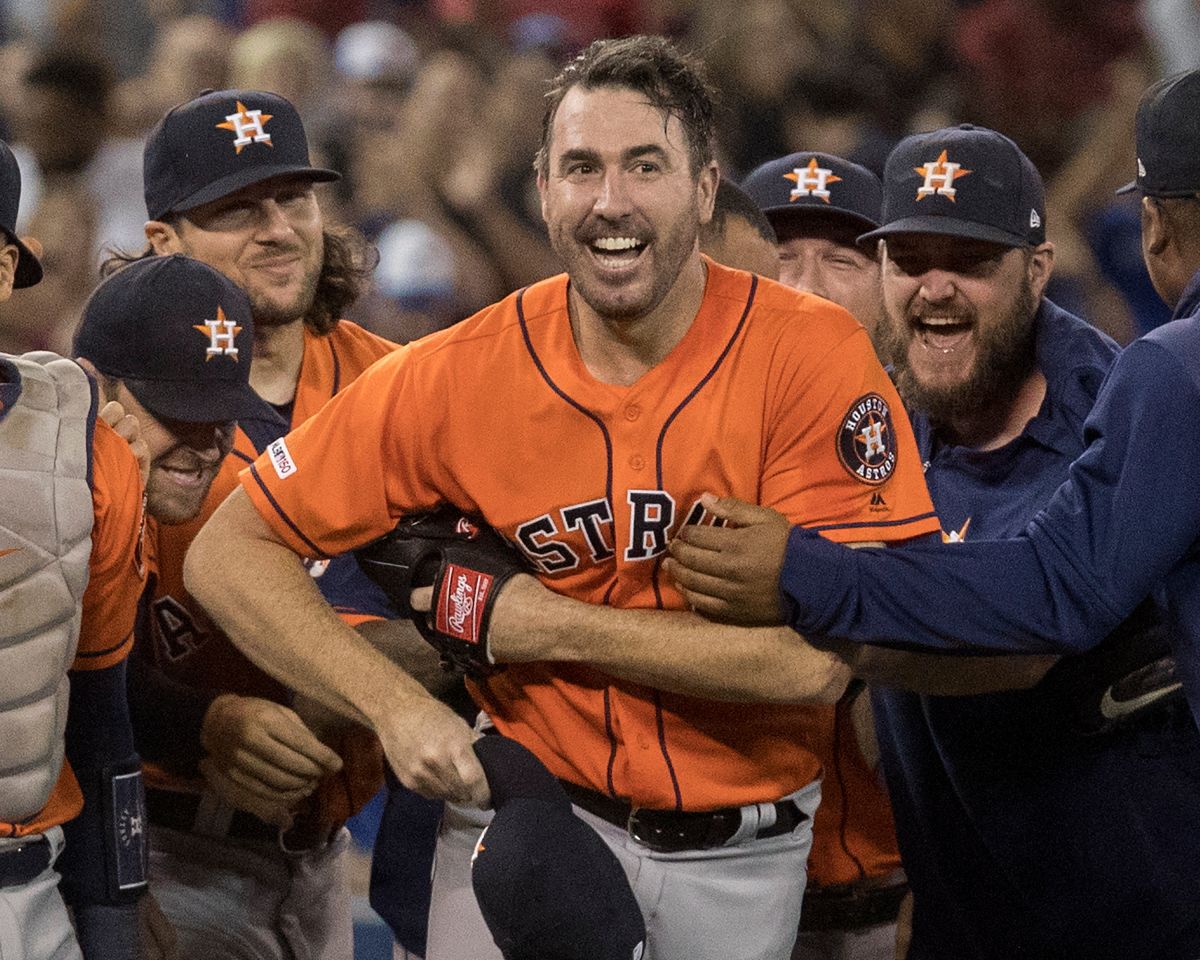 太空人強投Justin Verlander完成生涯第3場無安打。（圖／美聯社／達志影像）