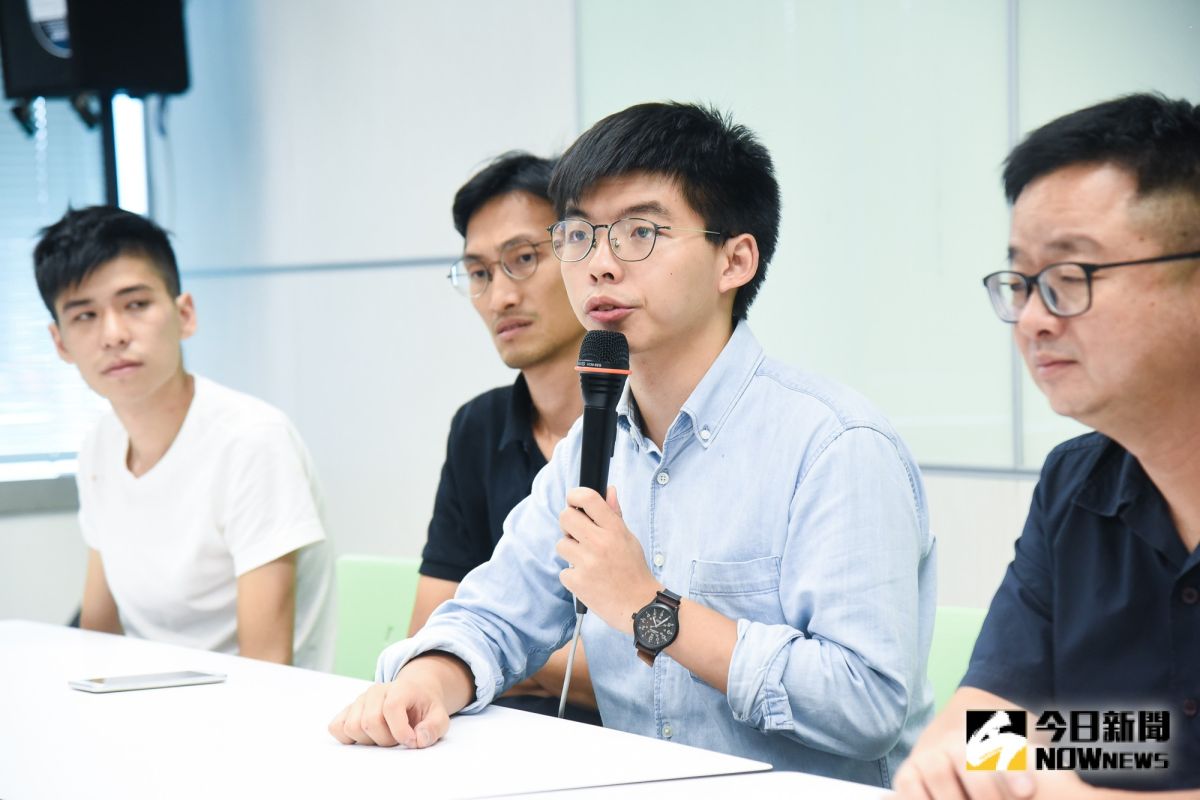 香港眾志秘書長黃之鋒來台拜會民進黨。（圖／記者陳明安攝，2019.09.03）