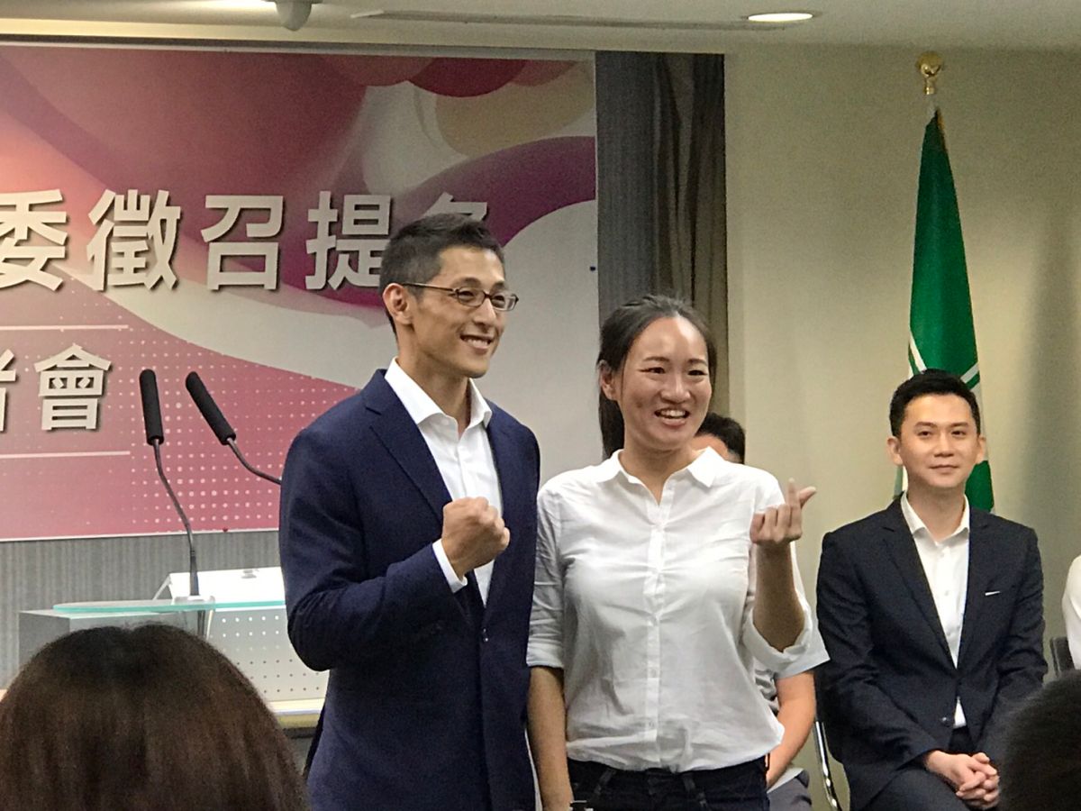 民進黨中執會4日提名北市二個困選區提名人選，包括第三選區提名吳怡農、第六選區提名謝佩芬。（圖／記者林人芳攝，2019,09,04)