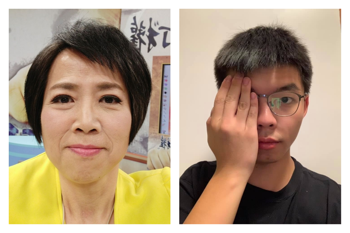 ▲黃之鋒來台呼籲台灣人遊行挺香港，修改相關法條；對此，黃智賢反嗆「台灣是港獨的殖民地嗎？」（圖／翻攝自黃智賢，黃之鋒臉書）