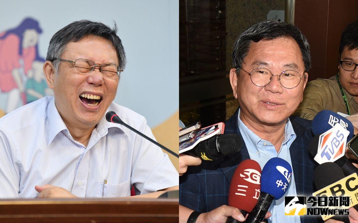 ▲台北市長柯文哲與民進黨立委陳明文。（圖／NOWnews資料照片）
