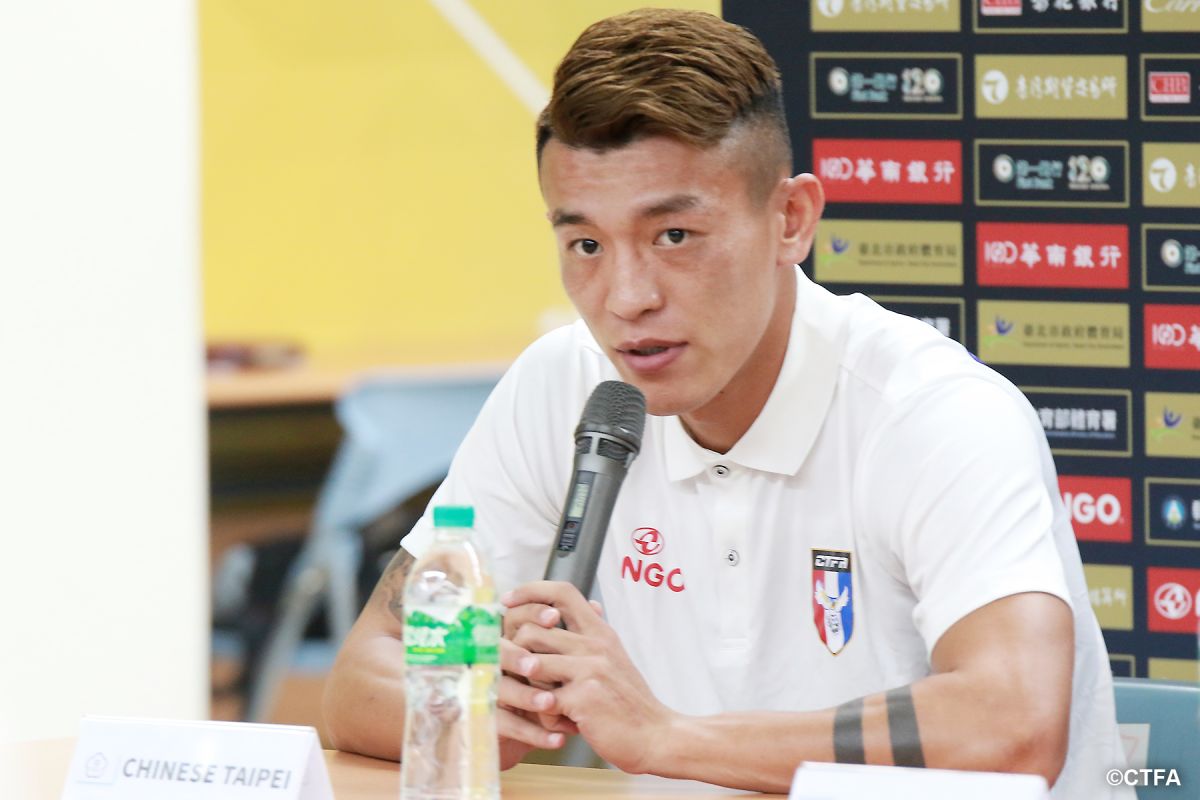 ▲世界盃資格賽中華男足對戰約旦賽前記者會，陳柏良。（圖／足協提供）